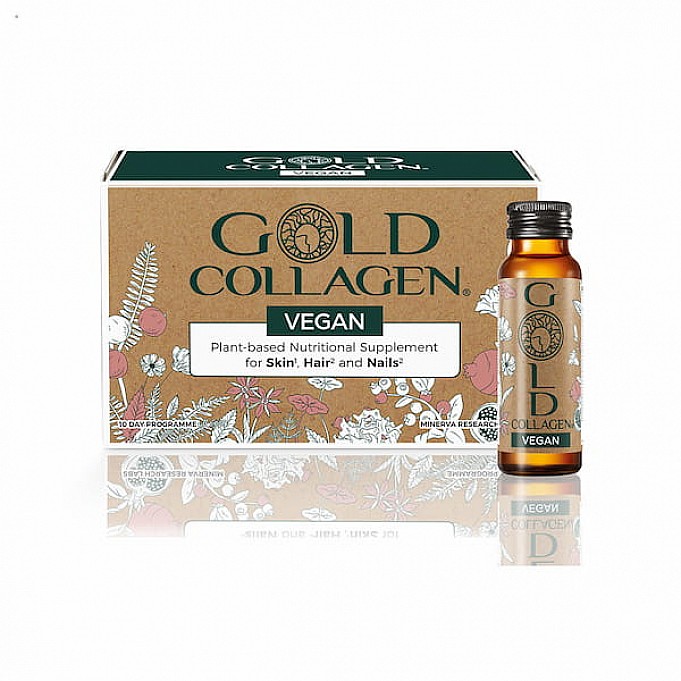 Gold collagen vegan, colágeno para piel cabello y uñas