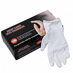 Guantes de nitrilo desechables sin polvo