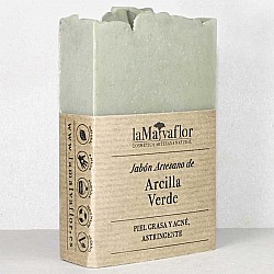 LaMalvaflor Jabón artesanal de arcilla verde